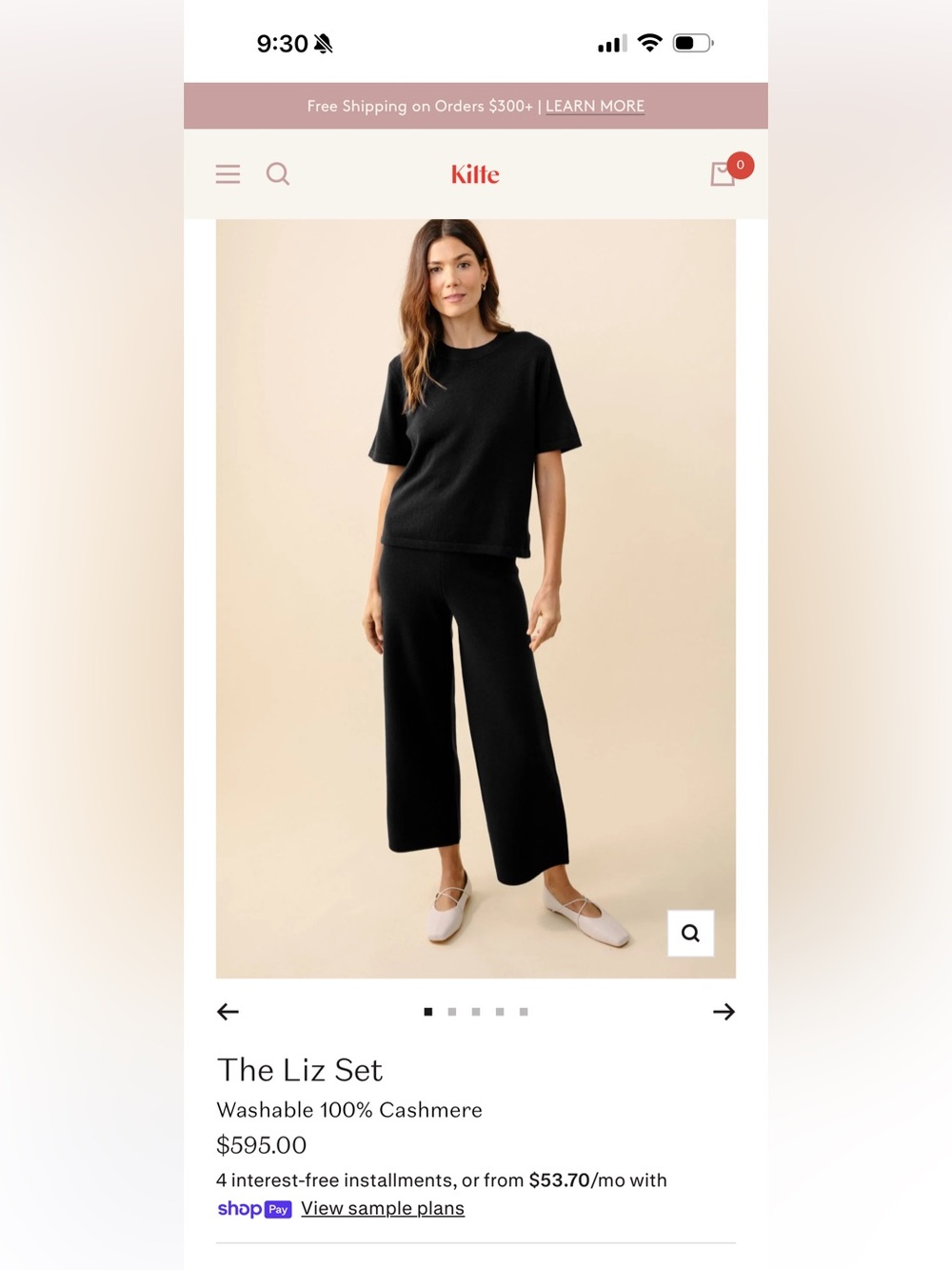 Kilte the Liz set Washable Cashmere Women's pants and top MSRP 595